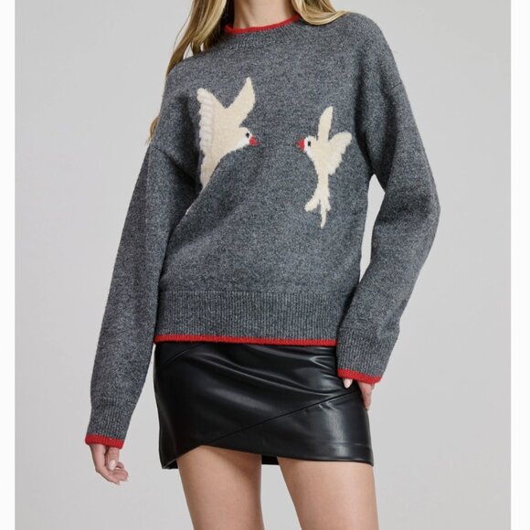 Flat White- Sky Whisper Birds Sweater